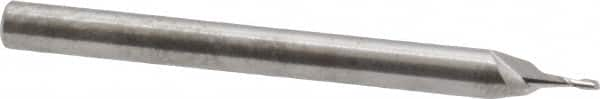 Square End Mill: 1/32'' Dia, 3/32'' LOC, 1/8'' Shank Dia, 1-1/2'' OAL, 2 Flutes, Solid Carbide MPN:SR-2-030