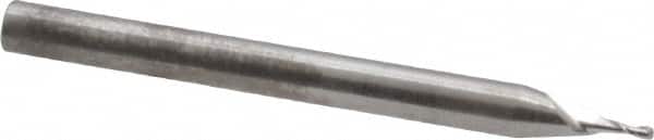 Square End Mill: 1/32'' Dia, 0.093'' LOC, 1/8'' Shank Dia, 1-1/2'' OAL, 2 Flutes, Solid Carbide MPN:SR-2-031