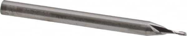 Square End Mill: 0.036'' Dia, 0.108'' LOC, 1/8'' Shank Dia, 1-1/2'' OAL, 2 Flutes, Solid Carbide MPN:SR-2-036