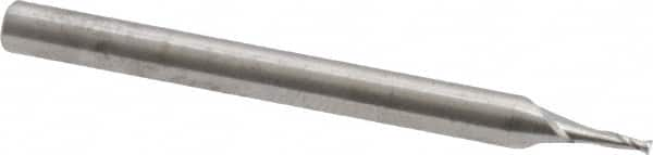 Square End Mill: 0.039'' Dia, 0.117'' LOC, 1/8'' Shank Dia, 1-1/2'' OAL, 2 Flutes, Solid Carbide MPN:SR-2-039