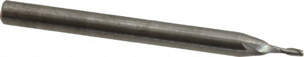 Square End Mill: 0.04'' Dia, 0.12'' LOC, 1/8'' Shank Dia, 1-1/2'' OAL, 2 Flutes, Solid Carbide MPN:SR-2-040