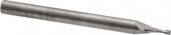 Square End Mill: 0.042'' Dia, 0.126'' LOC, 1/8'' Shank Dia, 1-1/2'' OAL, 2 Flutes, Solid Carbide MPN:SR-2-042