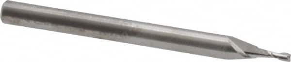 Square End Mill: 0.046'' Dia, 0.138'' LOC, 1/8'' Shank Dia, 1-1/2'' OAL, 2 Flutes, Solid Carbide MPN:SR-2-046