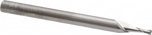 Square End Mill: 0.051'' Dia, 0.153'' LOC, 1/8'' Shank Dia, 1-1/2'' OAL, 2 Flutes, Solid Carbide MPN:SR-2-051