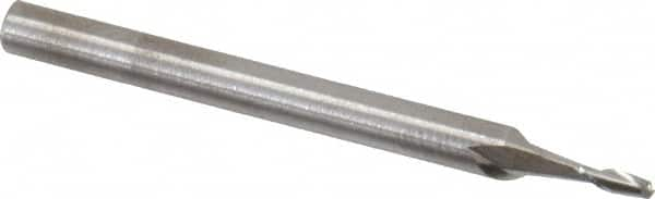 Square End Mill: 0.054'' Dia, 0.162'' LOC, 1/8'' Shank Dia, 1-1/2'' OAL, 2 Flutes, Solid Carbide MPN:SR-2-054