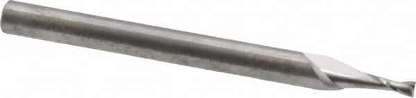 Square End Mill: 0.058'' Dia, 0.174'' LOC, 1/8'' Shank Dia, 1-1/2'' OAL, 2 Flutes, Solid Carbide MPN:SR-2-058