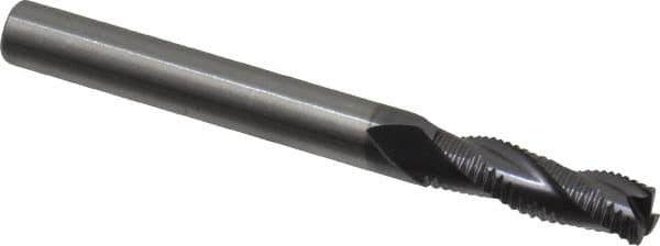 Square End Mill: 1/4'' Dia, 3/4'' LOC, 1/4'' Shank Dia, 2-1/2'' OAL, 3 Flutes, Solid Carbide MPN:STR-303-08-A