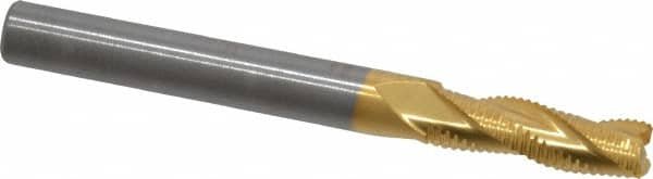 Square End Mill: 1/4'' Dia, 3/4'' LOC, 1/4'' Shank Dia, 2-1/2'' OAL, 3 Flutes, Solid Carbide MPN:STR-303-08-T