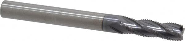 Square End Mill: 1/4'' Dia, 3/4'' LOC, 1/4'' Shank Dia, 2-1/2'' OAL, 4 Flutes, Solid Carbide MPN:STR-404-08-A