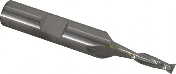 Square End Mill: 5/32'' Dia, 9/16'' LOC, 3/8'' Shank Dia, 2-1/2'' OAL, 2 Flutes, Solid Carbide MPN:T12-203-05