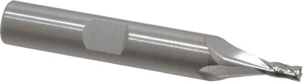 Square End Mill: 1/8'' Dia, 1/4'' LOC, 3/8'' Shank Dia, 2-1/2'' OAL, 4 Flutes, Solid Carbide MPN:T12-403-04