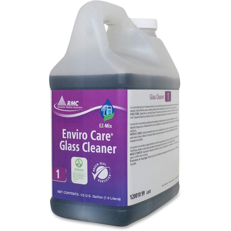 RMC Enviro Care Glass Cleaner - For Multipurpose, Multi Surface - Concentrate - 64.2 fl oz (2 quart) - 4 / Carton - Non-streaking, Alcohol-free, Non-corrosive, Ammonia-free, Petroleum Free, Bio-based - Purple MPN:12001099