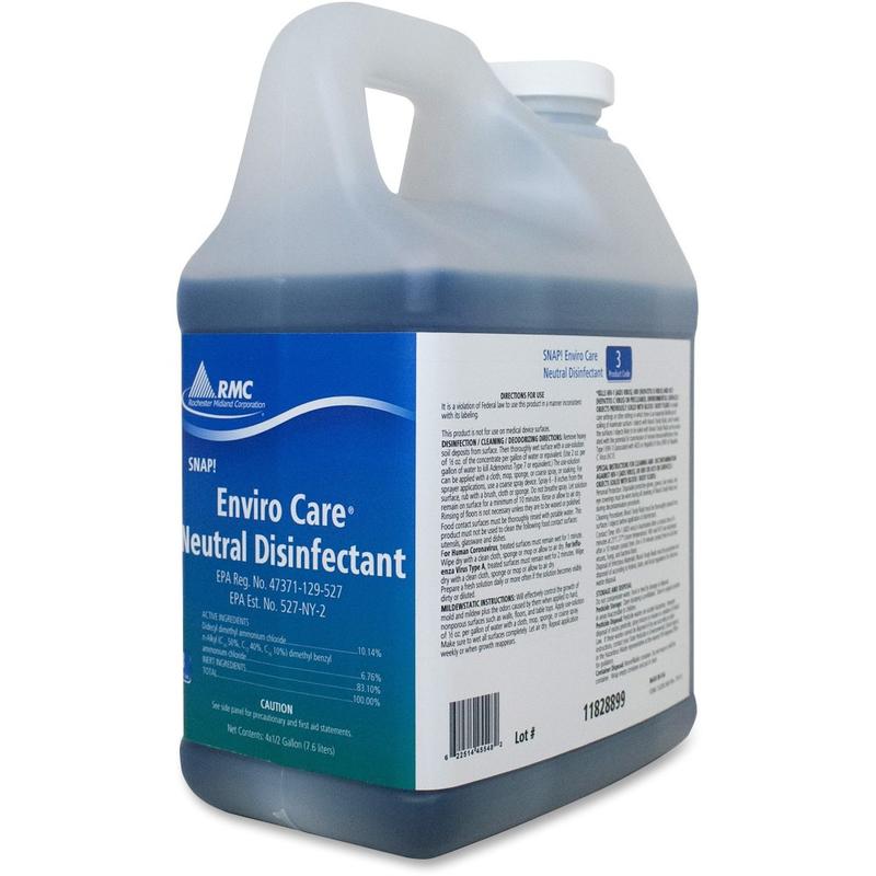 RMC Enviro Care Neutral Disinfectant EZ-Mix - For Hard Surface, Hospital, Nursing Home, School, Veterinary Clinic, Industry, Glass, Stainless Steel - Concentrate - 64 fl oz (2 quart) - Neutral Scent - 4 / Carton MPN:11828899