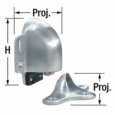 Door Stop Floor-Mount Satin Chrome MPN:491.26D