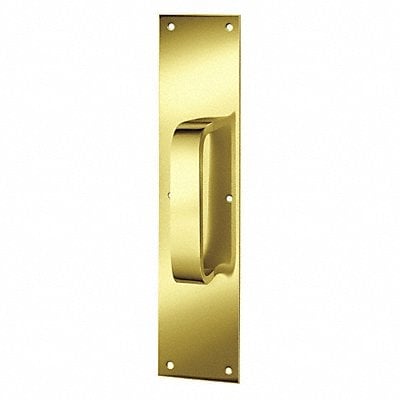 Pull Plate Rectangle Grip Brass 4 x16 In MPN:122 X 70C.3