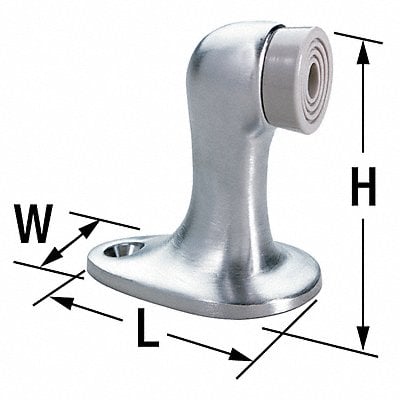 Rigid Door Stop Floor Mount Satin Chrome MPN:483.26D