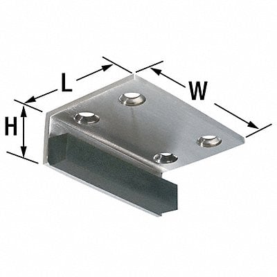 Header Door Stop Satin Nickel 3 x 2 MPN:489.15