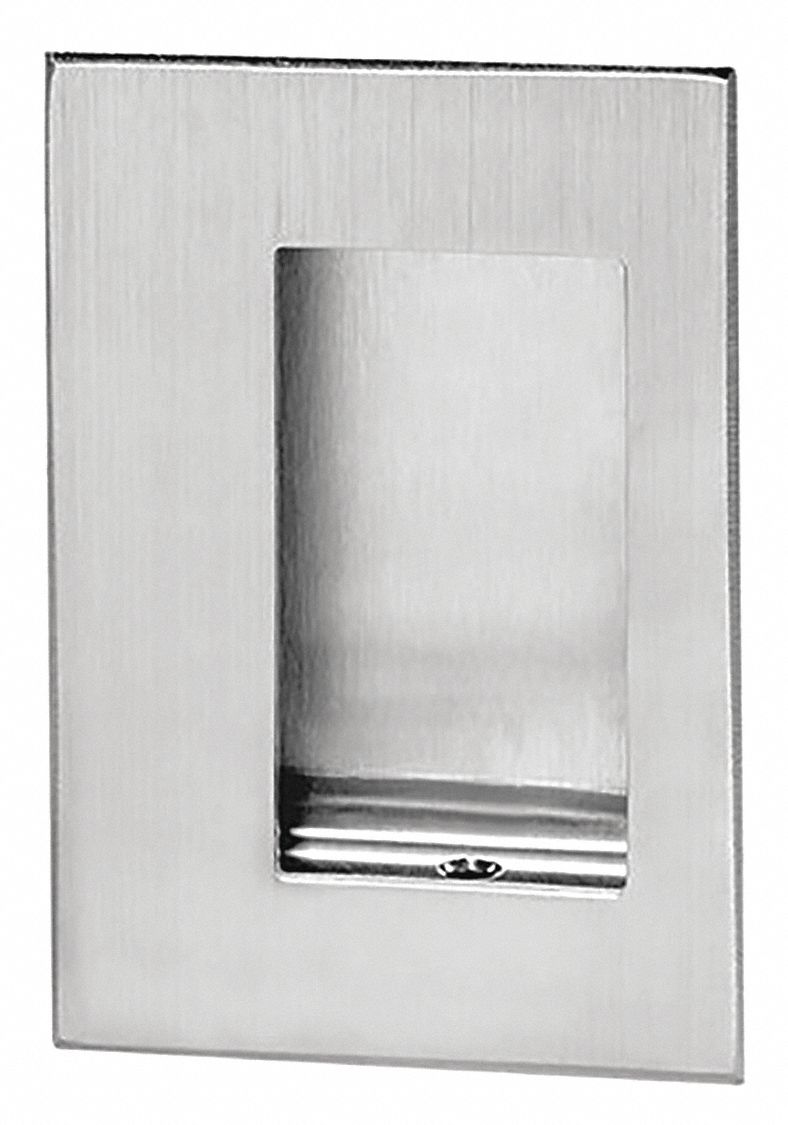 Flush Door Pull 3-1/2 W x 5 L MPN:94C US32D