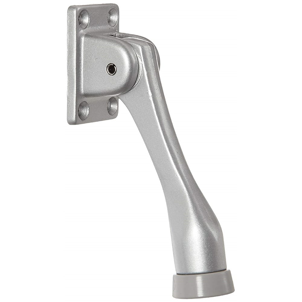 Stops, Type: Kick Down Door Stop , Finish/Coating: Painted, Silver , Projection: 4 (Inch) MPN:085818