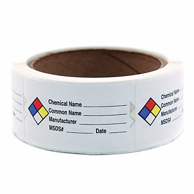 Hazard Chemical Label Roll PK250 MPN:141534