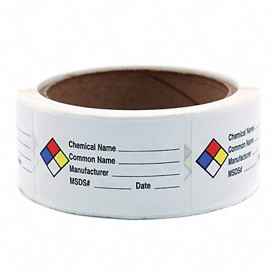 Hazard Chemical Label 3/4HX2-1/2W PK250 MPN:141539