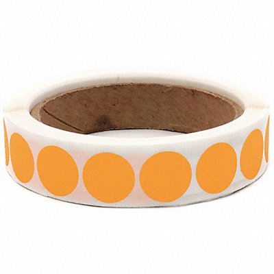 Label Circle Paper 3/4 H Orange 1000 MPN:119-0003V