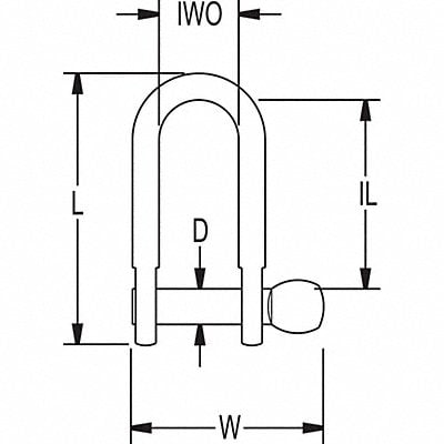 D Shackle Screw Pin 12125 lb. MPN:RF1035