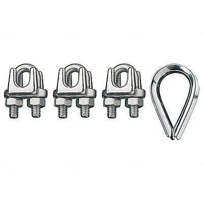 Wire Rope Clip and Thimble Kit 5/16 In MPN:ID003404-08