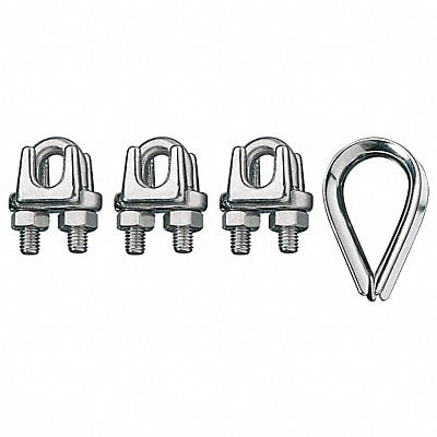 Wire Rope Clip and Thimble Kit 5/8 In MPN:ID003404-16