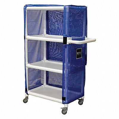 PVC Linen Cart Blue 450 lb. MPN:G32-BBX-L3A-3ULN