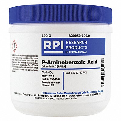 P-Aminobenzoic Acid (Vitamin H1) 100g MPN:A20050-100.0