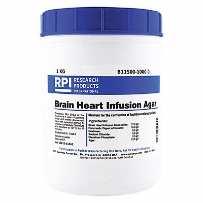 Brain Heart Infusion Agar 1kg MPN:B11500-1000.0