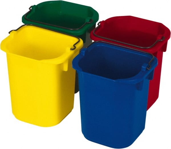 5 Qt, 215.9mm High, Plastic Rectangular Blue Single Pail MPN:1857376