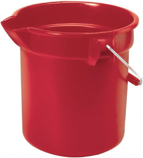 14 Qt, 285.75mm High, High-Density Polyethylene Round Red Single Pail with Pour Spout MPN:FG261400RED