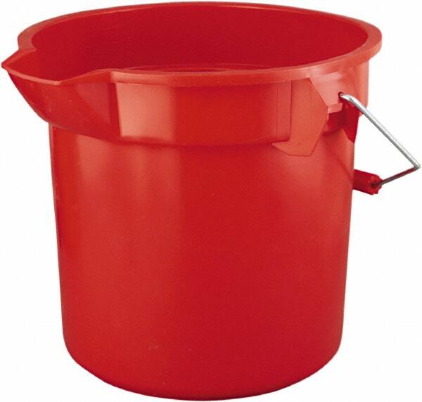 Buckets & Pails, Capacity: 14.00qt , Bucket Material: Plastic , Style: Single Pail with Pour Spout , Shape: Round , Color: Red  MPN:RCP2614RED