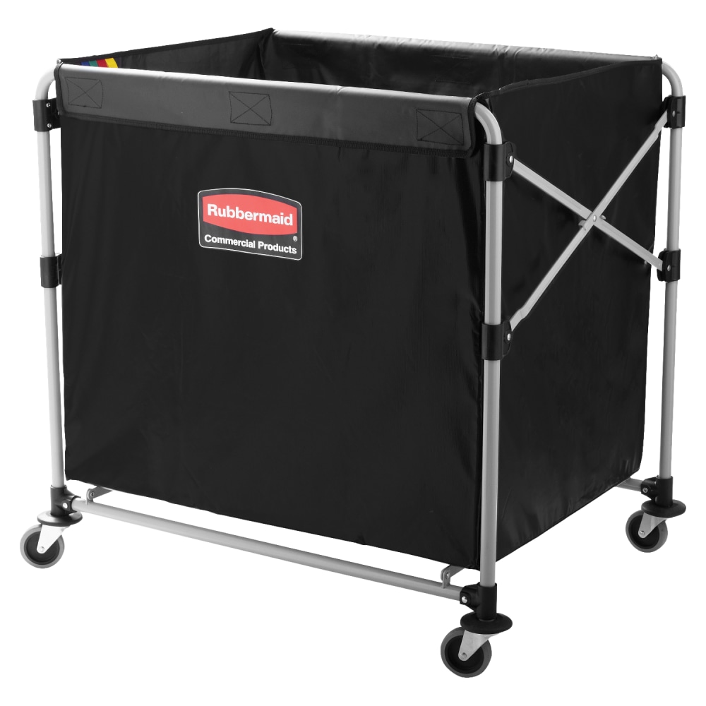 Rubbermaid Collapsible X-Cart, 8-Bushel, 34 5/8inH x 24 1/8inW x 35 3/4inD, Black MPN:1881750