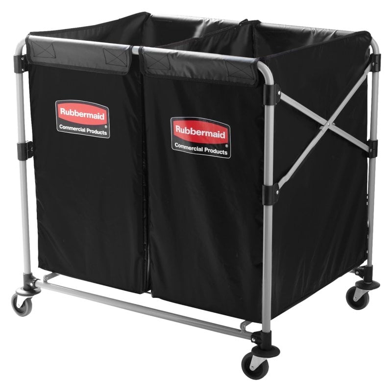 Rubbermaid Collapsible X-Cart, 4 Bushel, 34 5/8inH x 24 1/8inW x 35 3/4inD, Black MPN:1881781