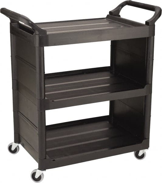 Standard Utility Cart: Plastic, Black MPN:FG342100BLA