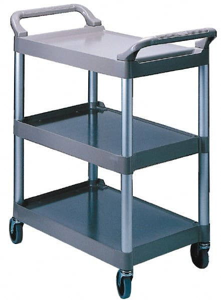 Standard Utility Cart: Plastic, Silver MPN:FG342488PLAT