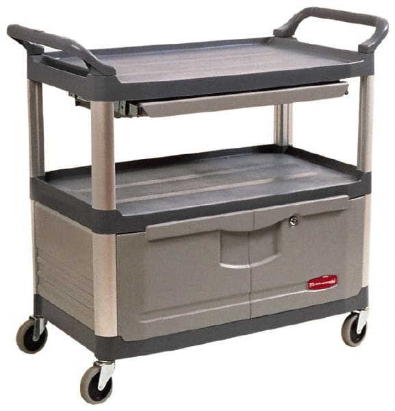 Instrument Utility Cart: Plastic, Gray MPN:FG409400GRAY