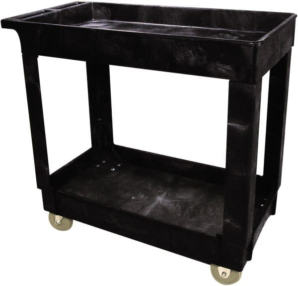 Standard Utility Cart: Plastic, Black MPN:FG9T6600BLA