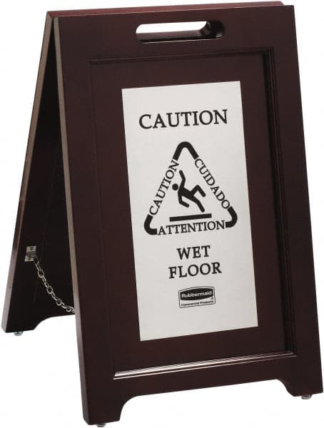 Attention/, Caution/, Cuidado/, Wet Floor, 15-1/8