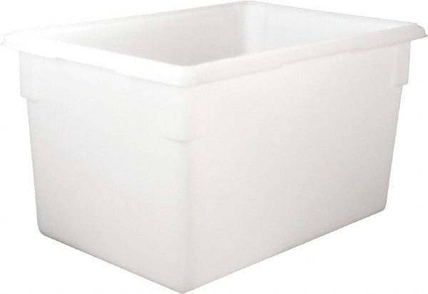 Food Tote Box Container: Polyethylene, Rectangular, Snap-On Lid MPN:FG350100WHT