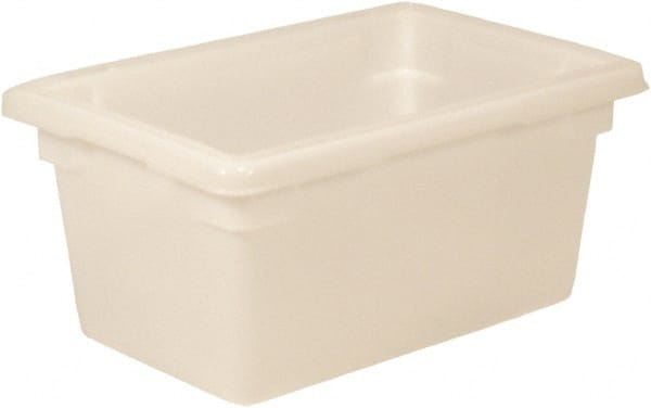 Food Tote Box Container: Polyethylene, Rectangular, Snap-On Lid MPN:FG350400WHT