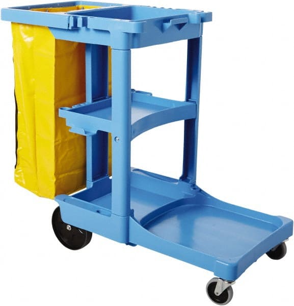 Plastic Janitor Cart MPN:FG617388BLUE