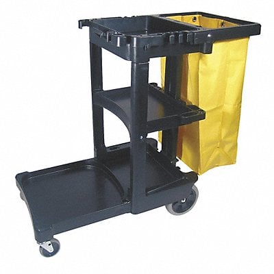 Janitor Cart 38 in H 32 gal Cap. MPN:FG617388BLA