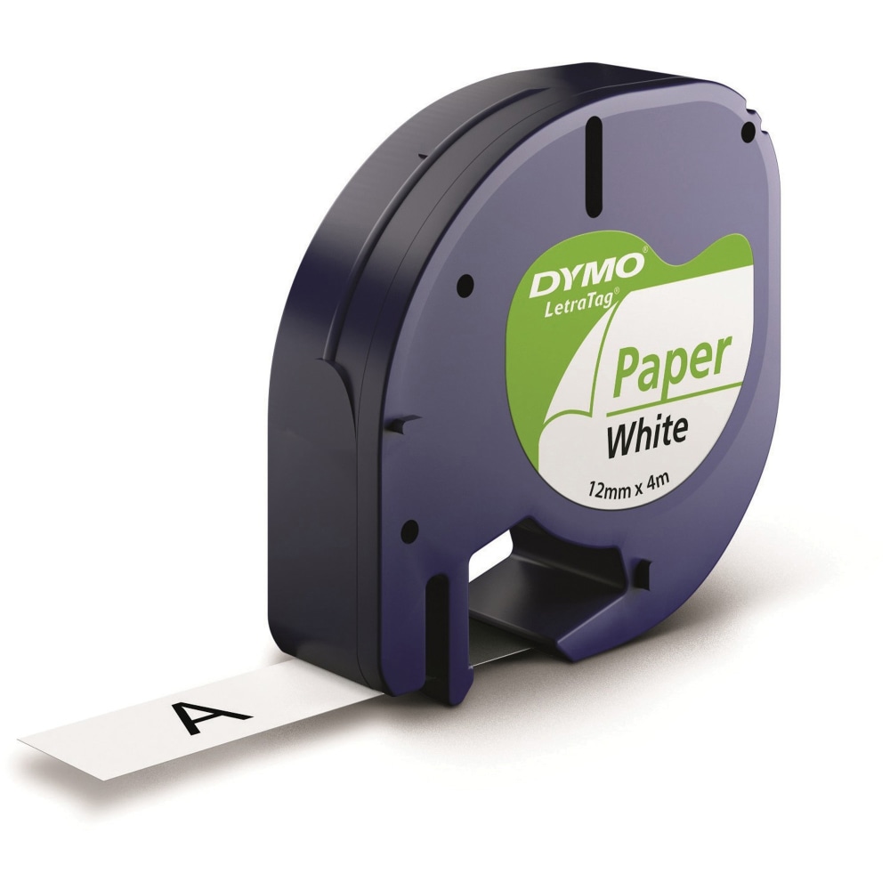 DYMO LetraTag Labelmaker Paper Labels, 1/2in x 13ft, White, Pack Of 6 Rolls (Min Order Qty 5) MPN:2050826