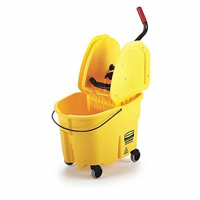 E4107 Mop Bucket and Wringer Yellow 8 3/4 gal MPN:FG757788YEL