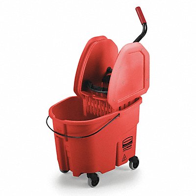 E4107 Mop Bucket and Wringer Red 8 3/4 gal MPN:FG757888RED