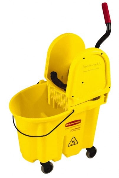 WaveBrake 35 Qt Down-Press Mop Bucket & Wringer Combo on Wheels, Yellow MPN:FG757788YEL